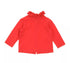 ALETTA Baby Girl Red T-Shirt Top With Ruffle Neck Detail