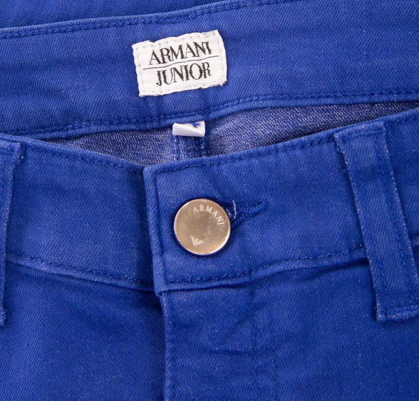 ARMANI JUNIOR Girls Blue Skinny Jeans With Logo