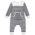 Absorba Navy Multi Stripe Footless Babygrow With Pocket