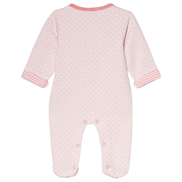 Absorba Baby Girls Pink Quilted Babygrow With Pockets