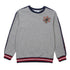 AYGEY Girls Grey Sweater With Red And Blue Stripes