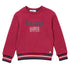 AYGEY Boys Red Jumper With Front Text And Stripes