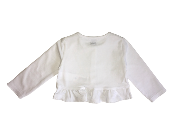 Absorba Baby Girl White Top Cardigan With Logo