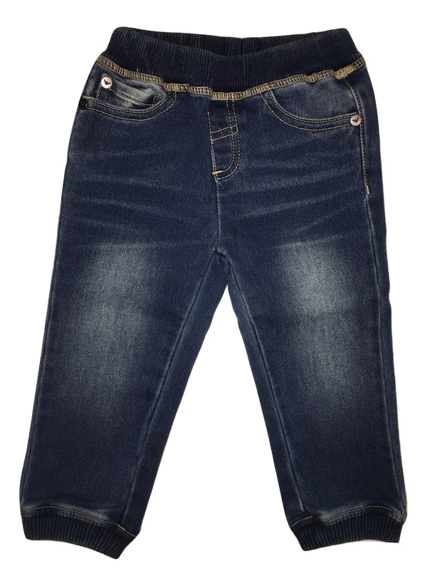 Armani Baby Boys Blue Jeans With Logo Petit MiMi