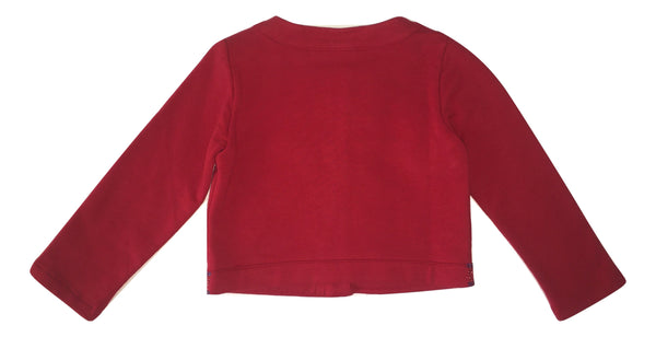 Blumarine Girls Red Cardigan With Sparkle