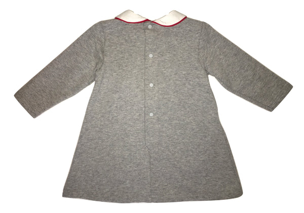 Byblos Baby Girls Grey Dress With Collar And Logo