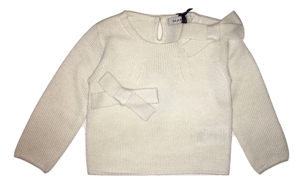 Byblos Baby Girls White Jumper With Two Front Bows