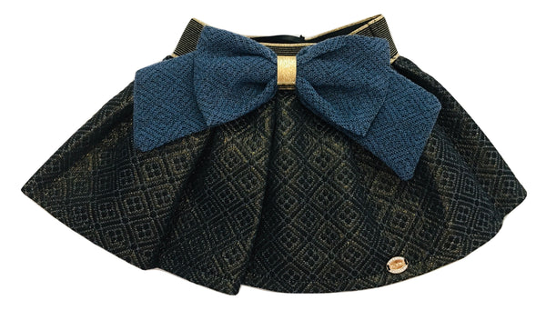 Byblos Baby Girls Blue And Gold Skirt With Bow
