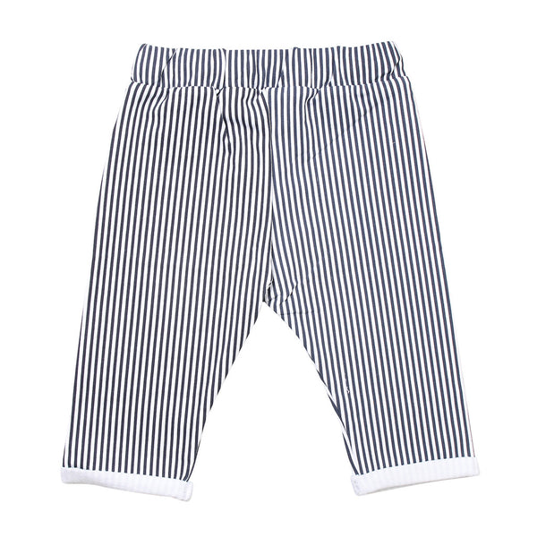 Daniele Alessandrini Boys Blue and White Striped Trousers