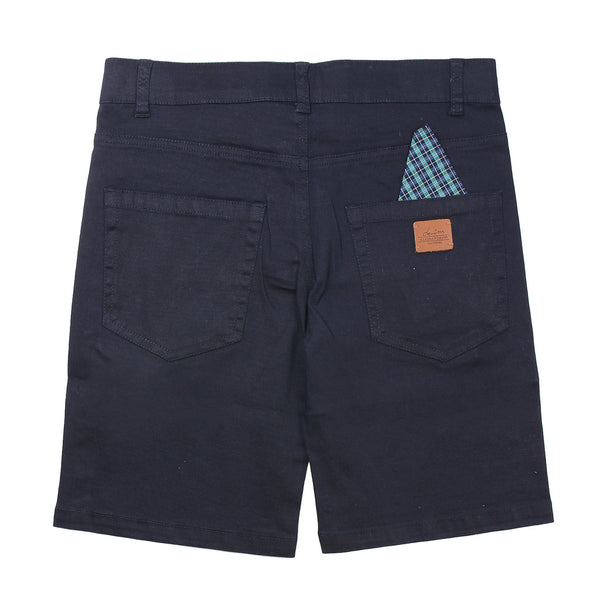 Daniele Alessandrini Boys Navy Blue Shorts With Logo