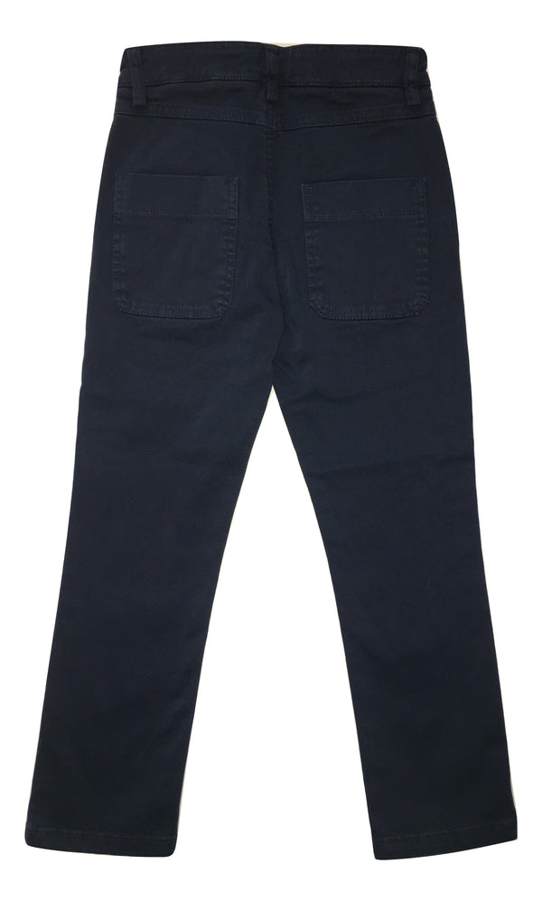 Daniele Alessandrini Boys Blue Chino Trousers With Logo