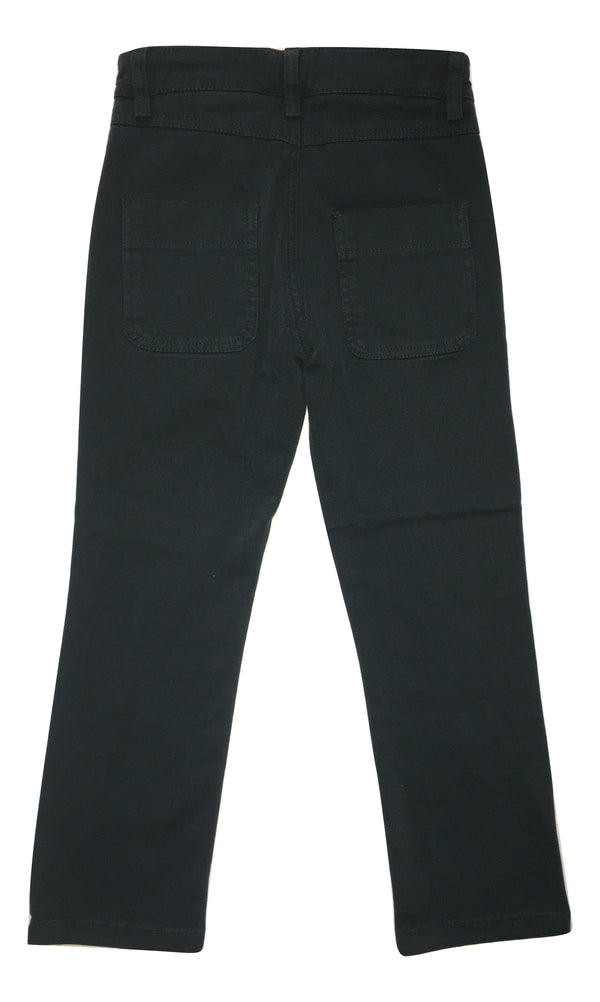 Daniele Alessandrini Boys Darker Green Chino Trousers With Logo