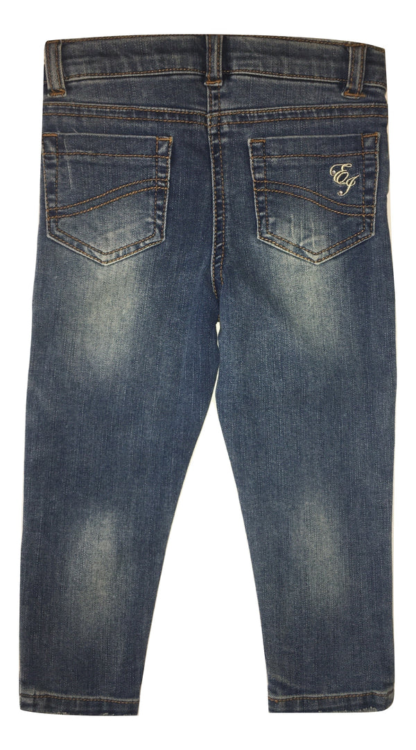 Elsy Baby Girls Skinny Blue Jeans With Sparkle