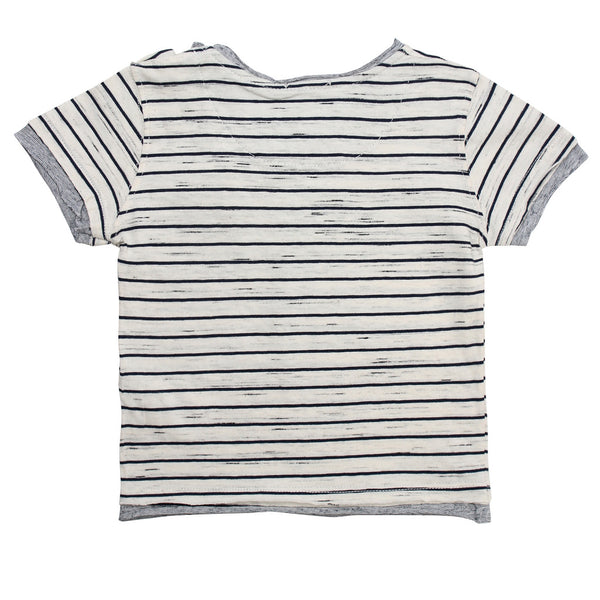 FRED MELLO Boys Stripped T-Shirt With Pocket