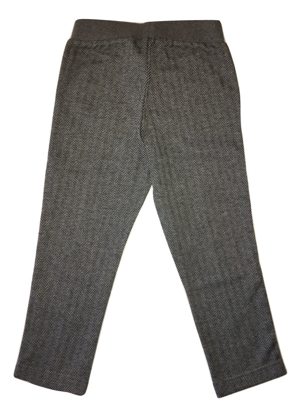 Gaialuna Girls Grey Trousers With Side Pink Stripes And Pockets