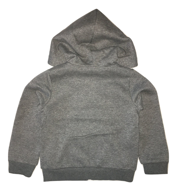 Gaialuna Girls Grey And Sparkle Hoodie With Girl Power Tags