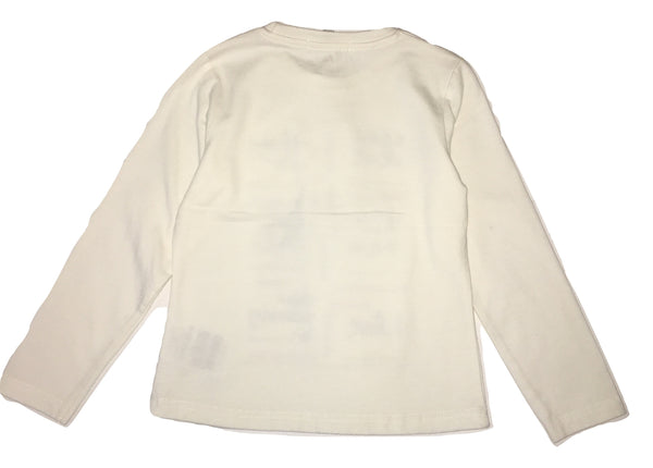 Gaialuna Girls Cream Long Sleeves Top With Front Text