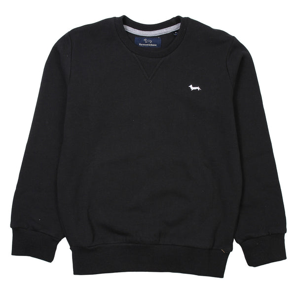 Harmont & Blaine Boys Black Jumper With Front Logo