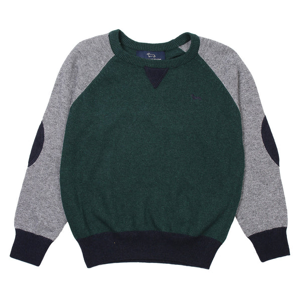 Harmont & Blaine Boys Green/ Grey / Blue  Knitted Sweater