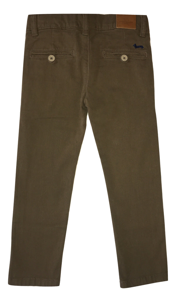 Harmont & Blaine Boys Brown Chino Trousers With Logo