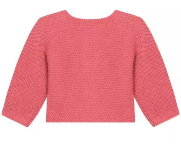 ABSORBA Pink Knitted Cardigan 100% Cotton With Button Closure