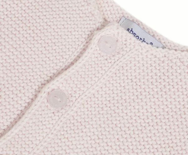 ABSORBA Light Pink Knitted Cardigan 100% Cotton With Button Closure