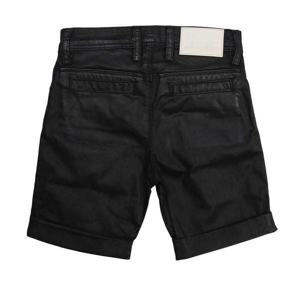 JOHN GALLIANO Boys Shorts Black Coated Effect