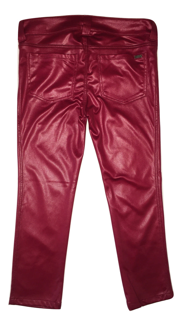 John Galliano Girls Red Skinny Trousers With Logo