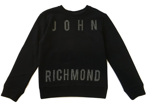 John Richmond Boys Black Sweater With Front Logo