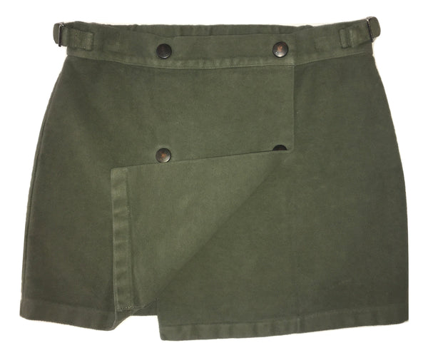 Le petit coco Girls Green Military Skirt