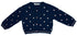 Liu Jo Baby Girls Navy Blue With Gold Polka Dots Cardigan