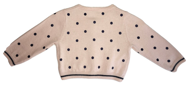 Liu Jo Baby Girls Cream With Blue Polka Dots Cardigan