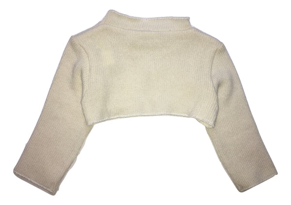 Le petit coco Baby Girls Cream Shrug Cardigan