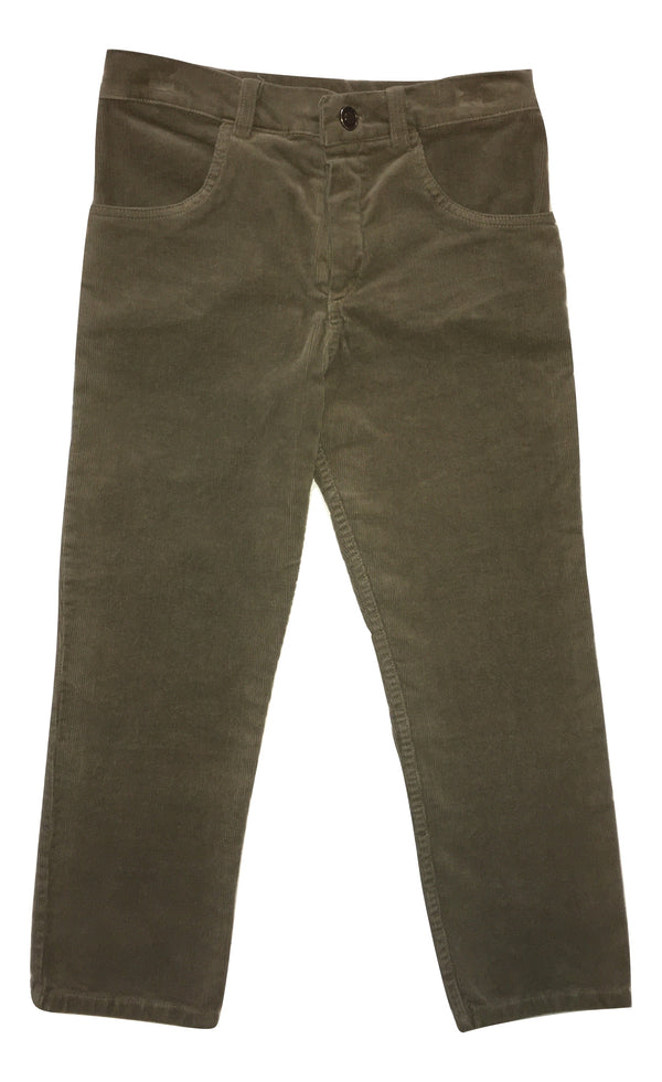Le petit coco Boys Green Corduroy Trousers