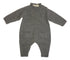 Le petit coco Grey Footless Cashmere Babygrow With Pockets