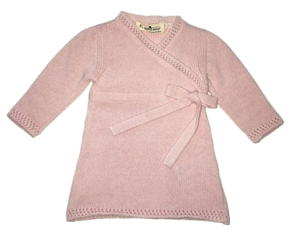Le petit coco Baby Girls Pink Dress With Bow