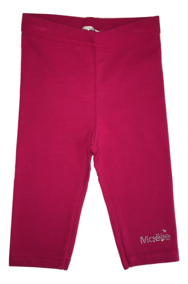 Maelie Baby Girls Fuschia Leggings With Logo