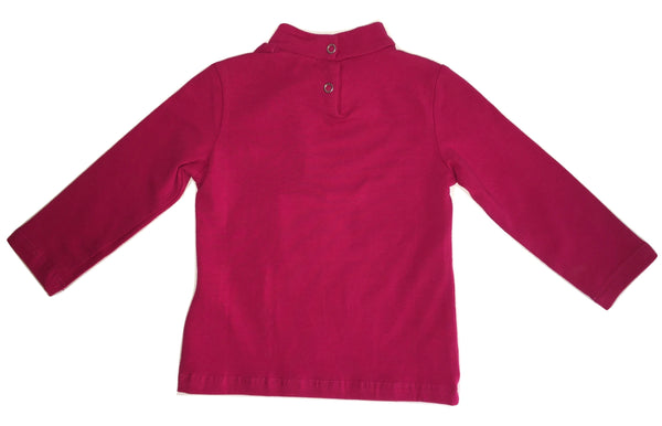 Maelie Baby Girls Fuschia Long Sleeves T-shirt With Logo