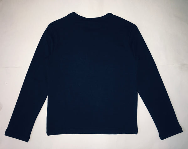 Numero 21 Girls Navy Blue Long Sleeves Top With Front Logo