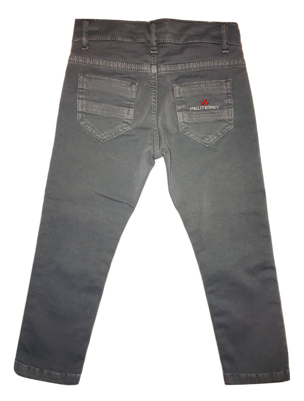 Peuterey Boys Grey Jeans With Logo