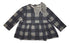 Peuterey Baby Girls Blue and Grey Squared Dress With Bow