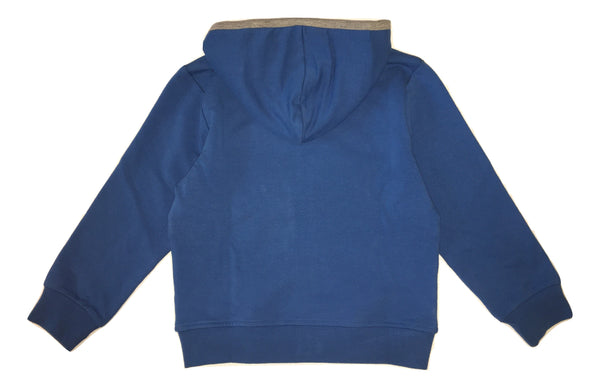 Peuterey Boys Blue And Grey Hoodie With Front Logo And Side Pockets