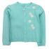 SHE.VER Baby Girls Turquoise Cardigan With Flowers