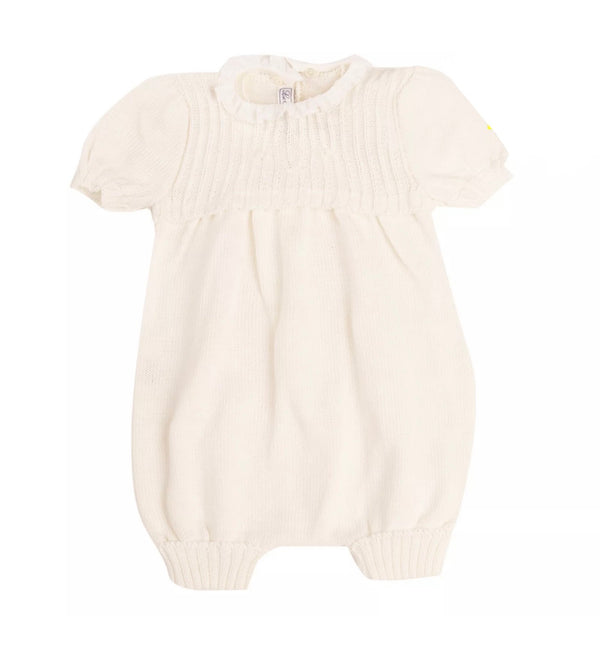 LE NOUVEAU NE' Knitted Handmade Baby Romper With Detachable Collar