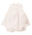 PETIT-BATEAU White Baby Girl Romper Dress With Logo