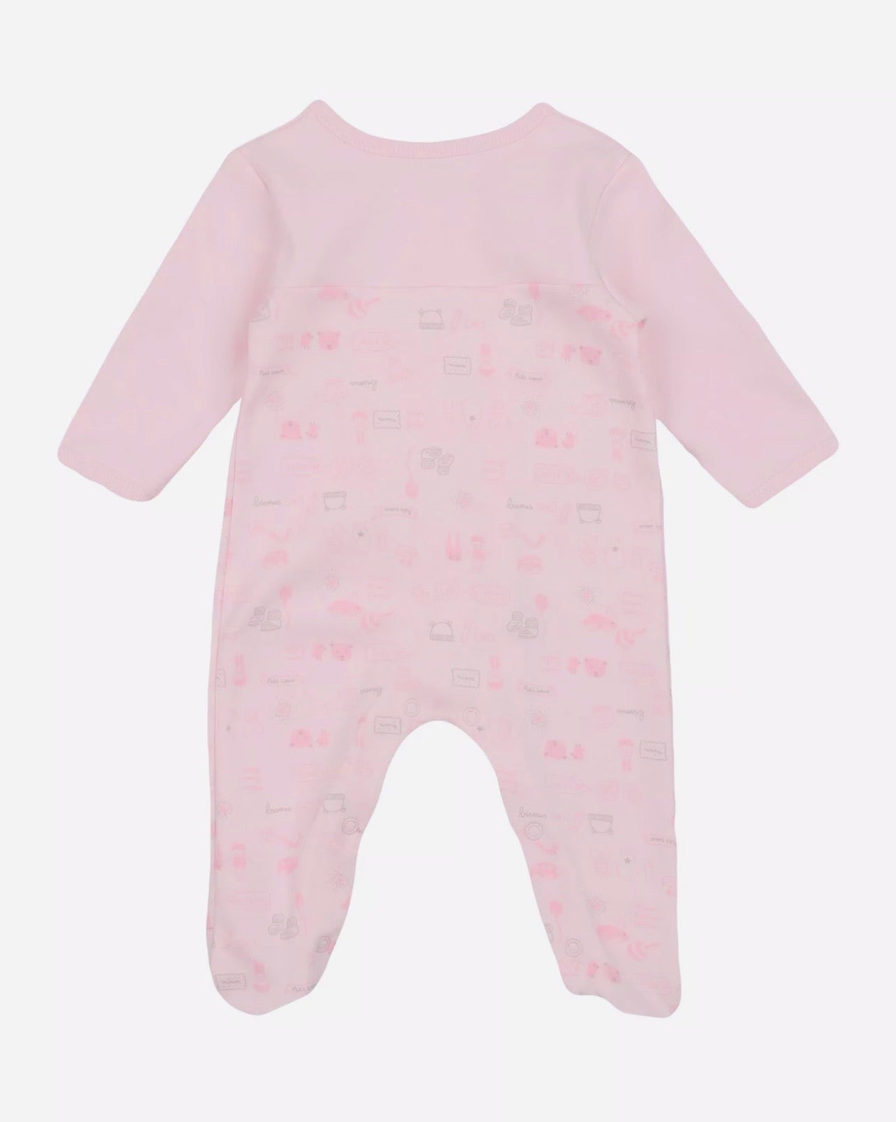 ABSORBA Baby Girl Light Pink Babaygrow With Logo 100 Cotton
