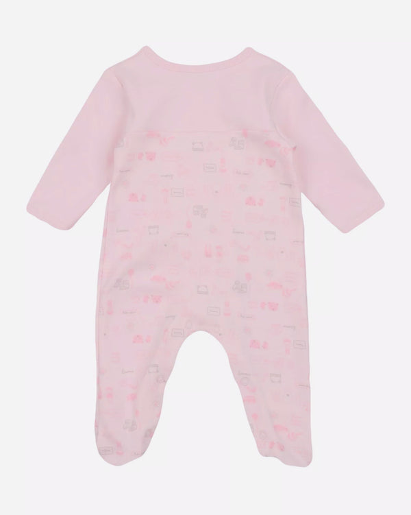 ABSORBA Baby Girl Light Pink Babaygrow With Logo 100% Cotton