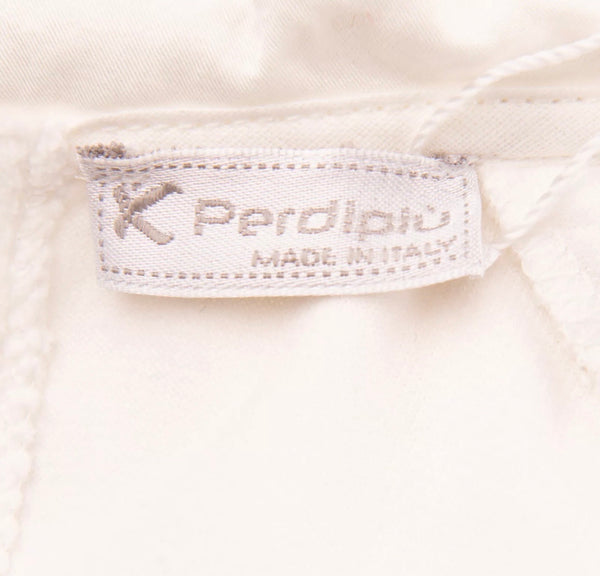 PERDIPIU Velour Ivory Baby Girls Top & Trousers Set With Peter Pan Collar