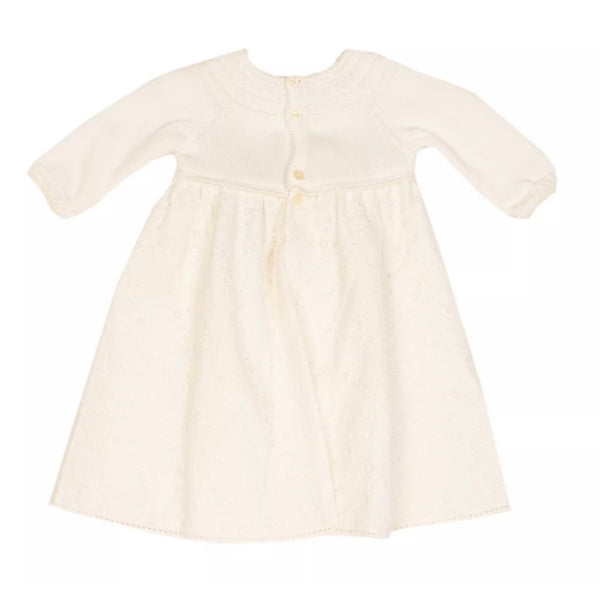PAZ RODRIGUEZ Baby Girl White Embroidered Eyelets Dress