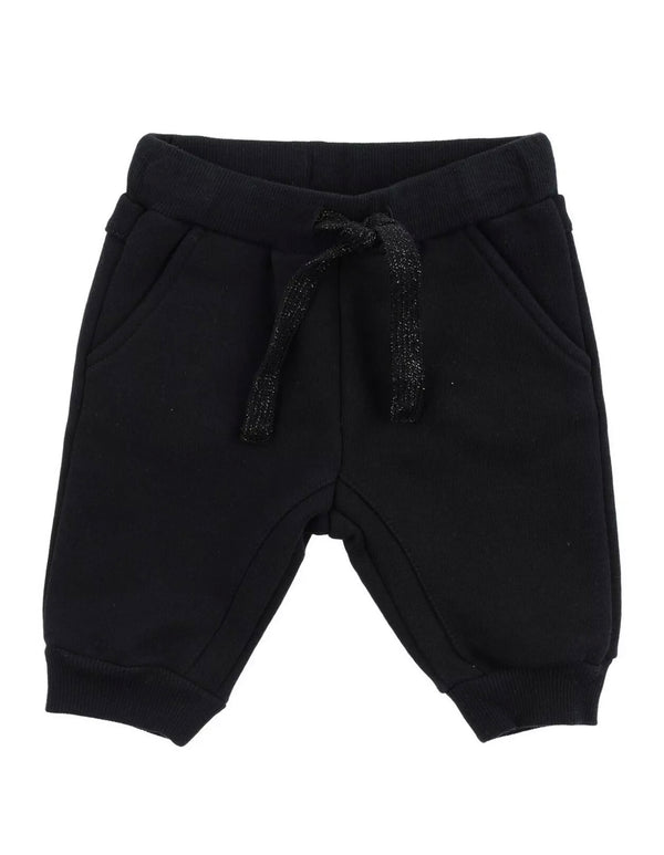 MICROBE by MISS GRANT Girls Black Sweat Trousers With Logo